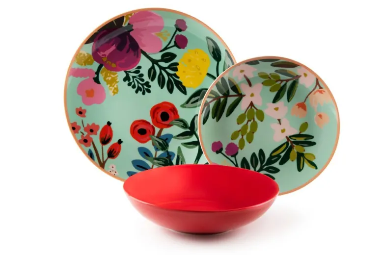 Servizio piatti, floreale, porcellana, 18 pezzi