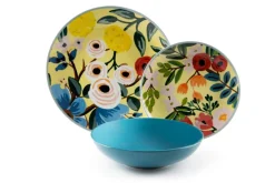 Servizio piatti, floreale, porcellana, 18 pezzi