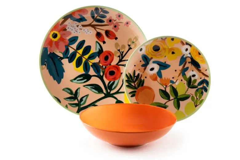 Servizio piatti, floreale, porcellana, 18 pezzi