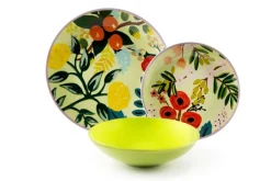 Servizio piatti, floreale, porcellana, 18 pezzi