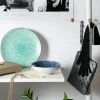 Servizio piatti, grigio/azzurro, stoneware, 18 pezzi