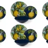 Servizio piatti, limoni, porcellana/stoneware, 18 pezzi