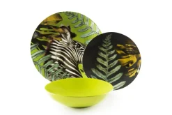 Servizio piatti, madagascar, porcellana/stoneware, 18 pezzi