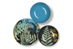 Servizio piatti, madagascar, porcellana/stoneware, 18 pezzi