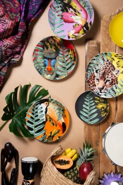 Servizio piatti, madagascar, porcellana/stoneware, 18 pezzi