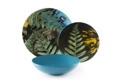 Servizio piatti, madagascar, porcellana/stoneware, 18 pezzi