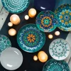 Servizio piatti, mediterraneo, porcellana, 18 pezzi