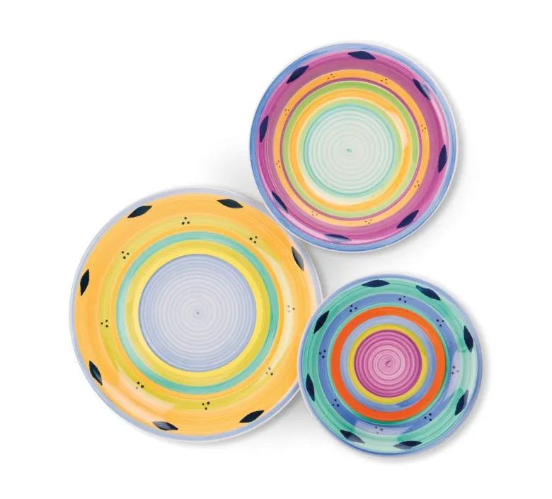 Servizio piatti, multicolore, ceramica, 18 pezzi