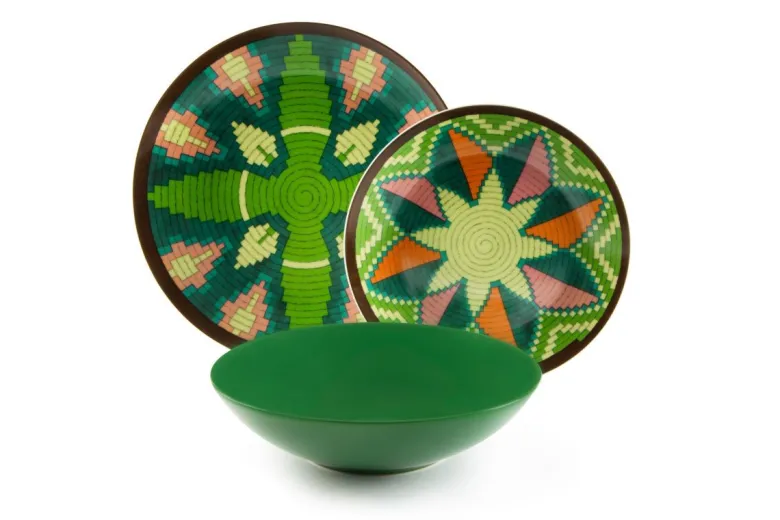 Servizio piatti, multicolore, porcellana/stoneware, 18 pezzi