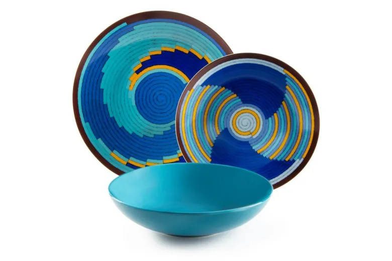 Servizio piatti, multicolore, porcellana/stoneware, 18 pezzi