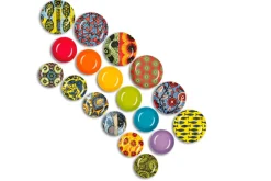 Servizio piatti, multicolore, stile africano, 18 pezzi