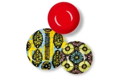 Servizio piatti, multicolore, stile africano, 18 pezzi