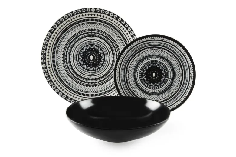 Servizio piatti, multicolore, ceramica/stoneware, 18 pezzi