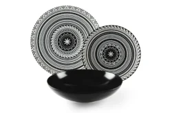 Servizio piatti, multicolore, ceramica/stoneware, 18 pezzi