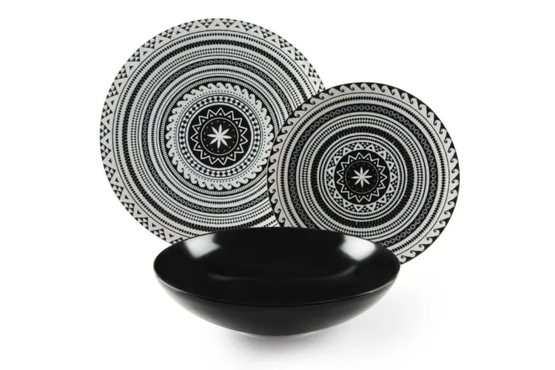 Servizio piatti, multicolore, ceramica/stoneware, 18 pezzi