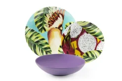 Servizio piatti, multicolore, porcellana/stoneware, 18 pezzi