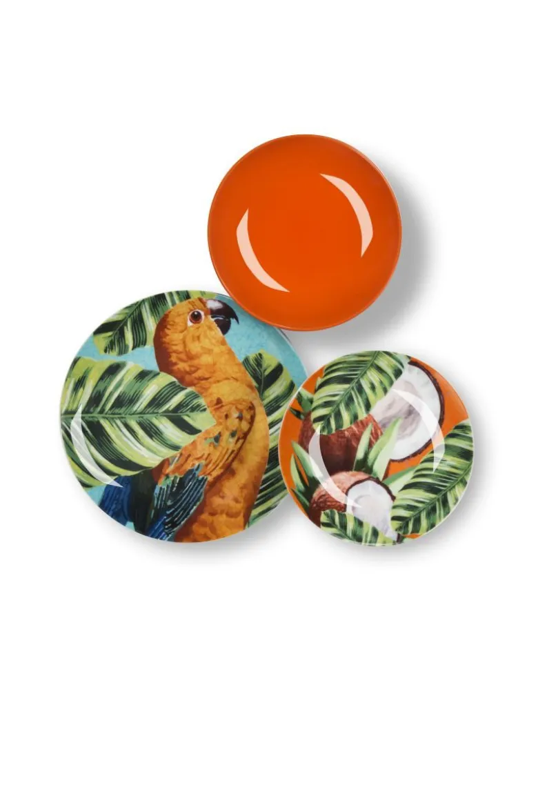 Servizio piatti, multicolore, porcellana/stoneware, 18 pezzi