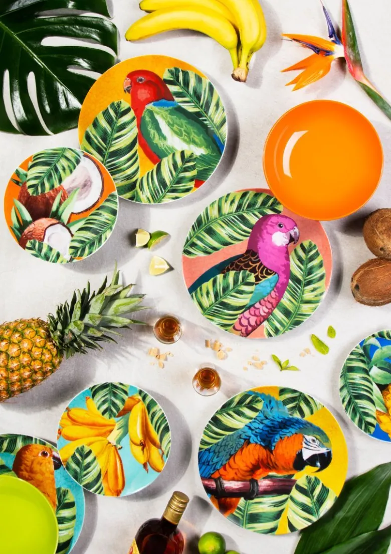 Servizio piatti, multicolore, porcellana/stoneware, 18 pezzi