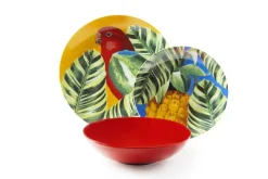 Servizio piatti, multicolore, porcellana/stoneware, 18 pezzi