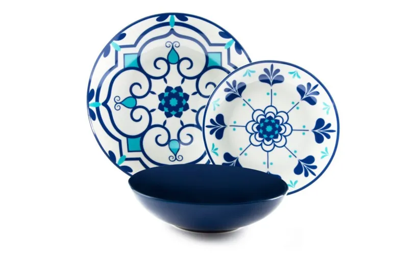 Servizio piatti, multicolore, porcellana/stoneware, 18 pezzi
