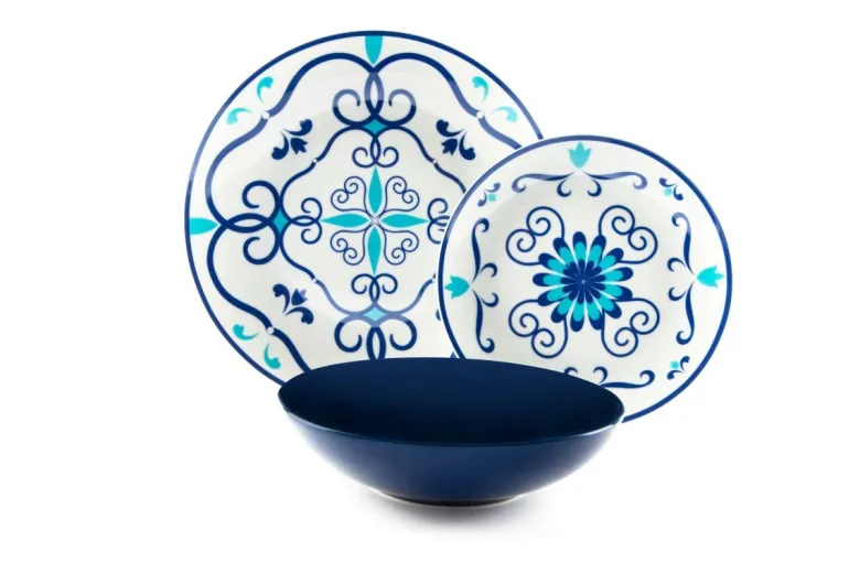Servizio piatti, multicolore, porcellana/stoneware, 18 pezzi