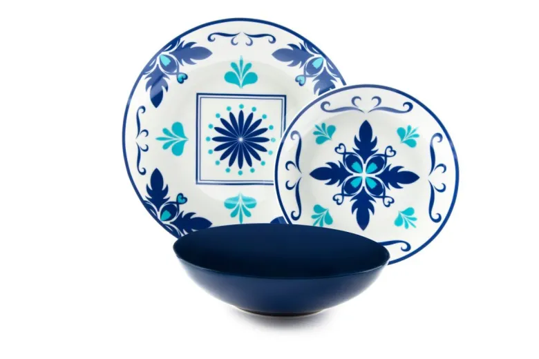 Servizio piatti, multicolore, porcellana/stoneware, 18 pezzi