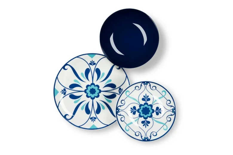Servizio piatti, multicolore, porcellana/stoneware, 18 pezzi