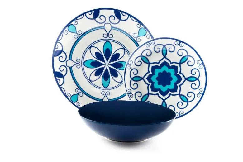 Servizio piatti, multicolore, porcellana/stoneware, 18 pezzi