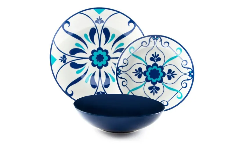 Servizio piatti, multicolore, porcellana/stoneware, 18 pezzi