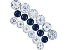 Servizio piatti, multicolore, porcellana/stoneware, 18 pezzi