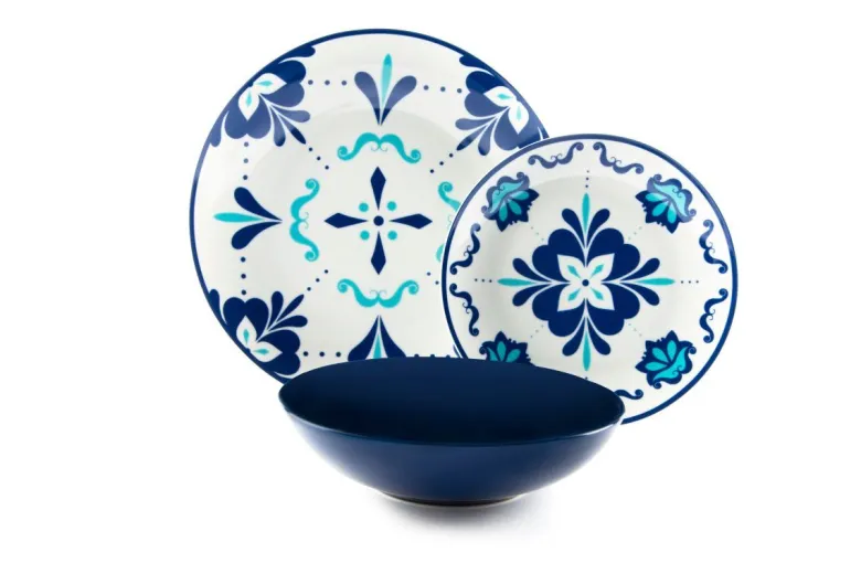 Servizio piatti, multicolore, porcellana/stoneware, 18 pezzi