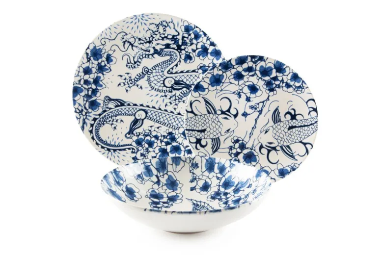 Servizio piatti, multicolore, ceramica, 18 pezzi