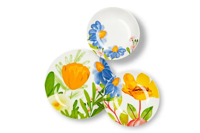 Servizio piatti, multicolore, porcellana, 18 pezzi