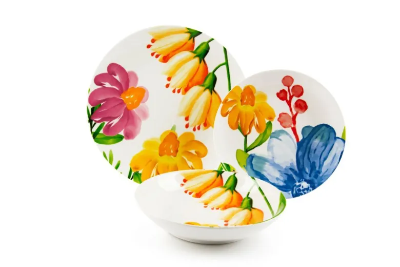 Servizio piatti, multicolore, porcellana, 18 pezzi