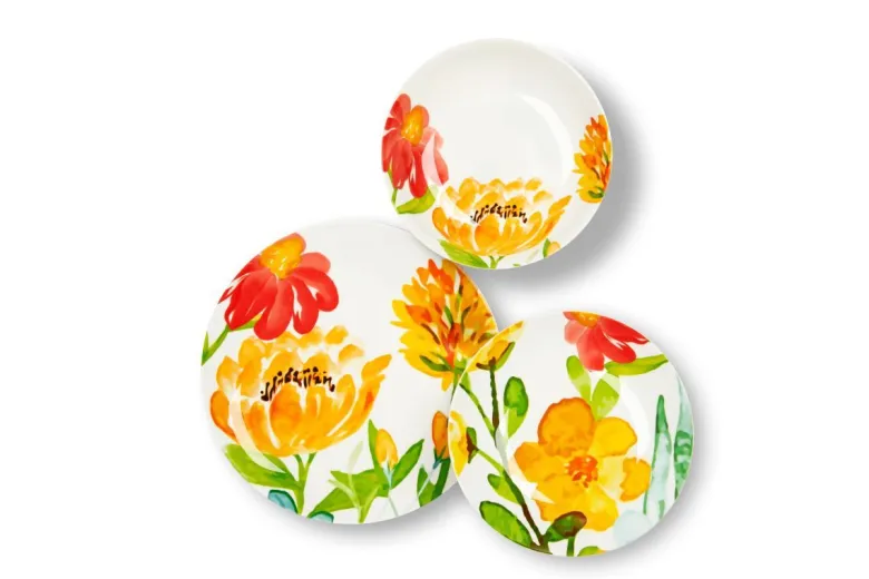 Servizio piatti, multicolore, porcellana, 18 pezzi