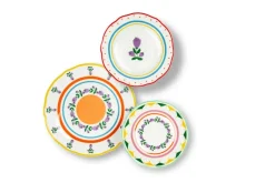 Servizio piatti, multicolore, porcellana, 18 pezzi