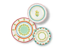 Servizio piatti, multicolore, porcellana, 18 pezzi