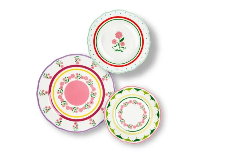 Servizio piatti, multicolore, porcellana, 18 pezzi