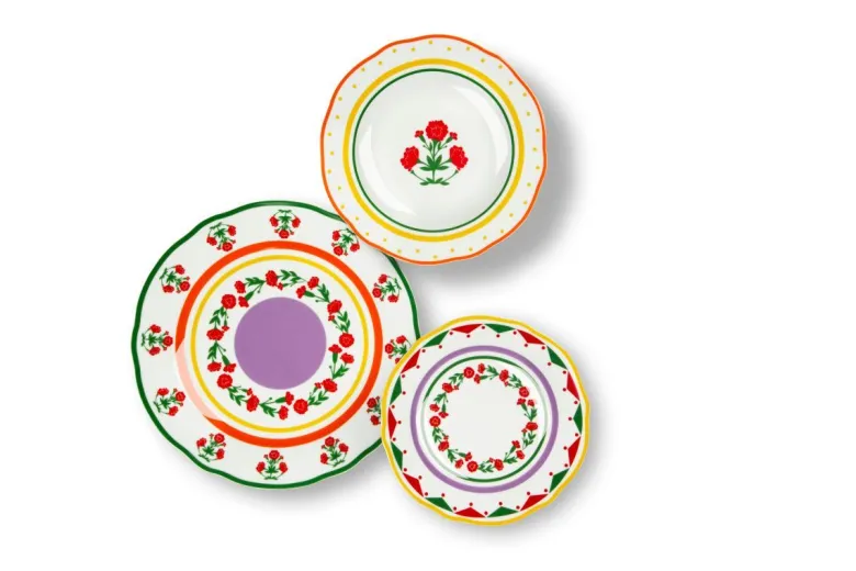 Servizio piatti, multicolore, porcellana, 18 pezzi