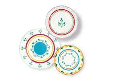 Servizio piatti, multicolore, porcellana, 18 pezzi