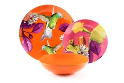 Servizio piatti, multicolore, porcellana/stoneware, 18 pezzi