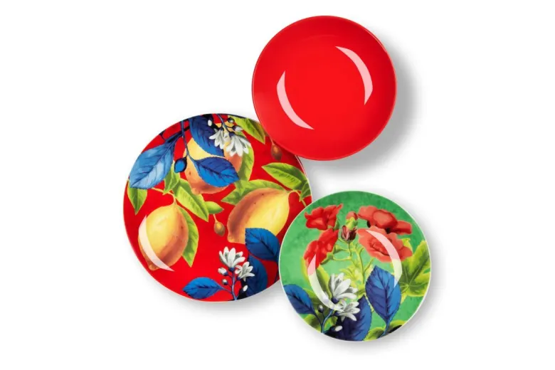 Servizio piatti, multicolore, porcellana/stoneware, 18 pezzi