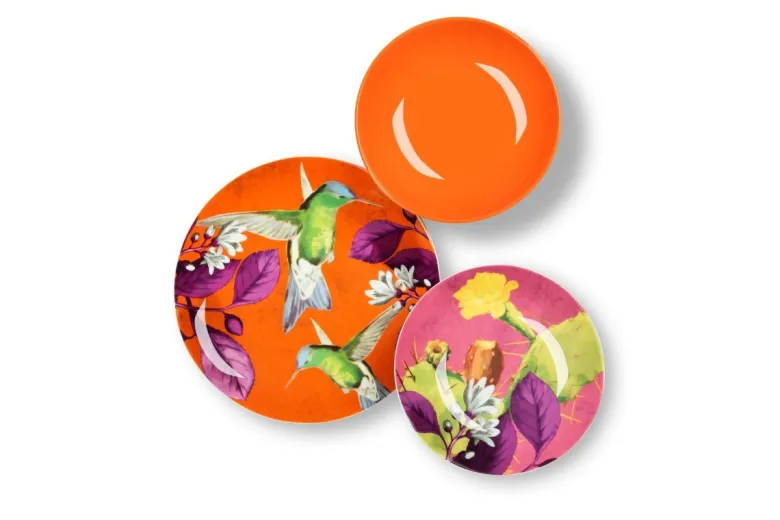 Servizio piatti, multicolore, porcellana/stoneware, 18 pezzi