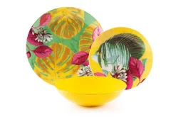 Servizio piatti, multicolore, porcellana/stoneware, 18 pezzi