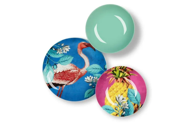 Servizio piatti, multicolore, porcellana/stoneware, 18 pezzi