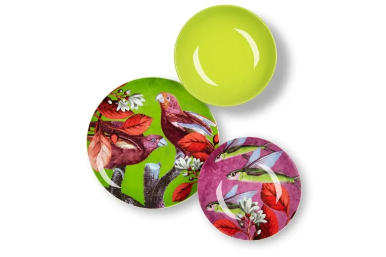Servizio piatti, multicolore, porcellana/stoneware, 18 pezzi