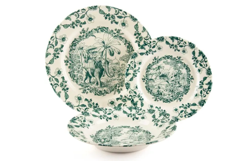 Servizio piatti, multicolore, viaggi nel mondo, ceramica