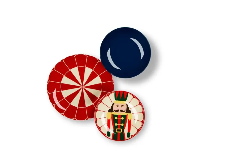 Servizio piatti, 18 pezzi, natalizio, in porcellana