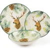 Servizio piatti, 12 pezzi, renne, in ceramica