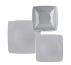 Servizio piatti, 18 pezzi, stile nordico, grigio opaco